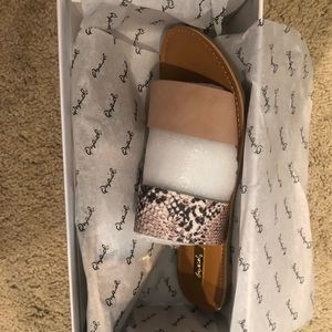 Rose and snakeskin slides